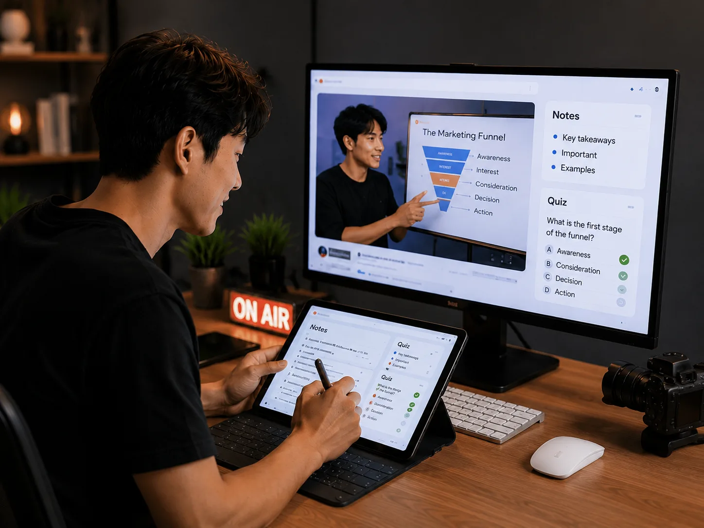 Video-Lernarbeitsplatz fuer Creator-Bildung